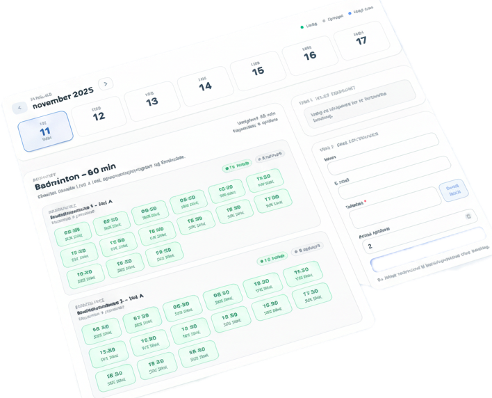 TimeSlot booking interface